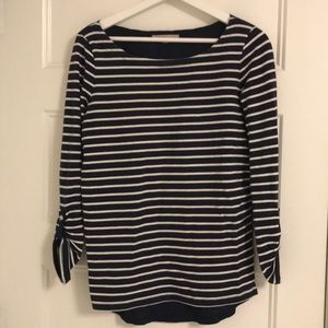 Navy and white shirt